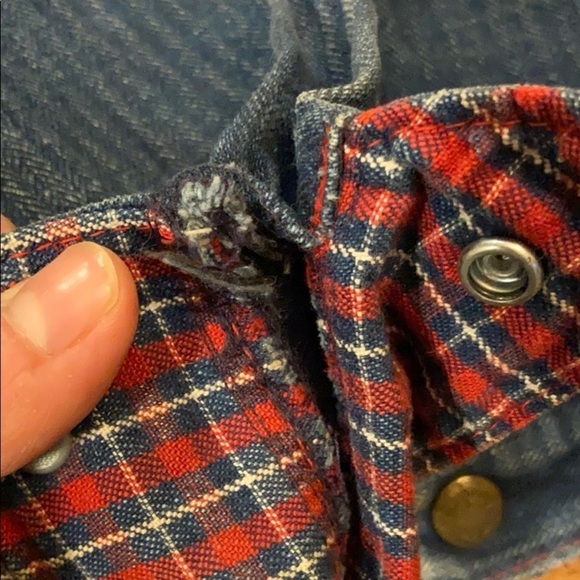 Vintage Oshkosh B'Gosh | Denim Jacket with Plaid Sz 3T - Picture 6 of 9